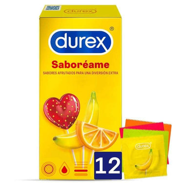 Preservativi Durex Saboréame Aromi Fruttati - 12 Pezzi Colorati